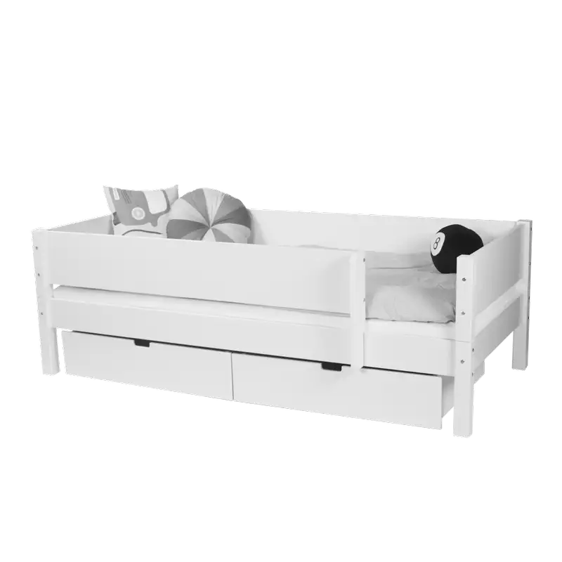 Enkeltseng Mimer med sengehest og skuffer