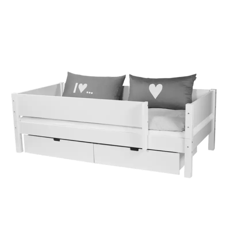 Enkeltseng Mimer med sengehest og skuffer