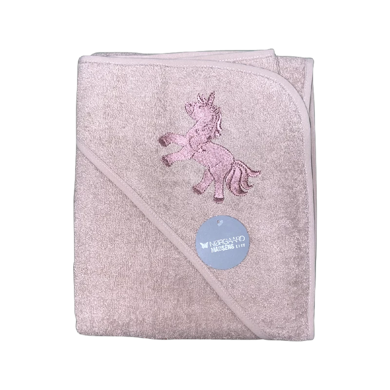 NM Badeslag mauve m/ unicorn str. 100x100 cm.