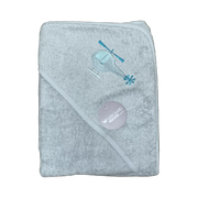 NM Badeslag dusty green m/ helikopter str. 75x75 cm.