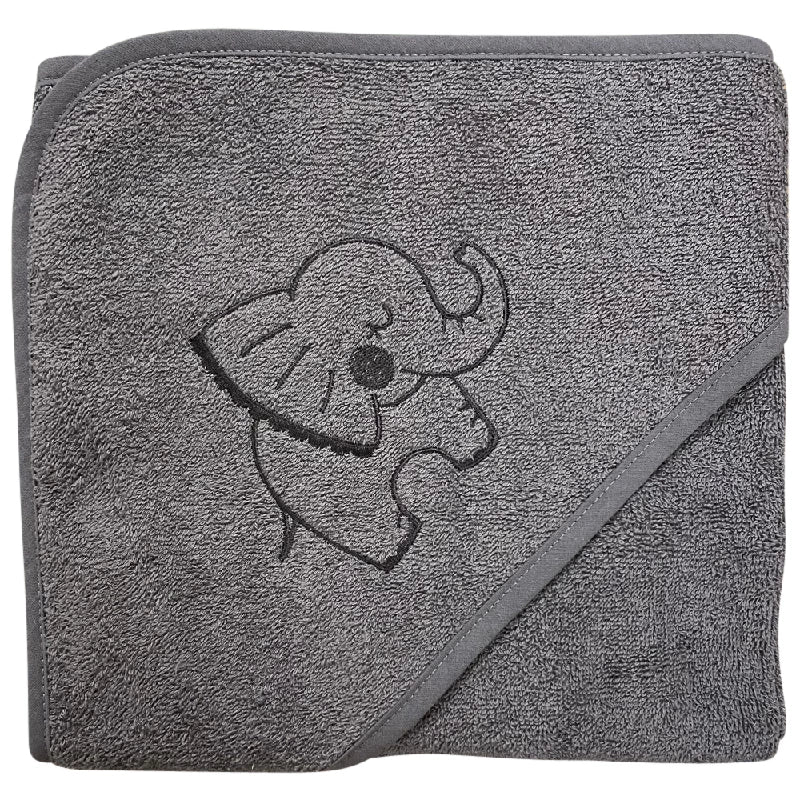 NM Badeslag mørkegrå m/elefant 80x80 cm
