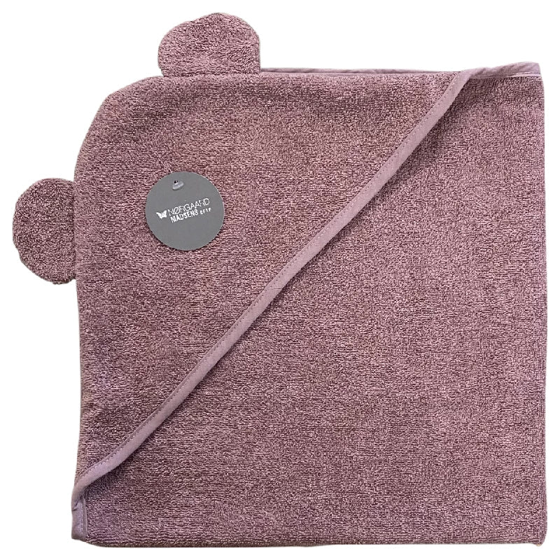 NM badeslag mørk pudder ensfarvet m/ ører 75x75 cm.