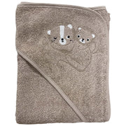 Badeslag sand m/ mor & barn apl. str. 75x75 cm. Oeko Tex