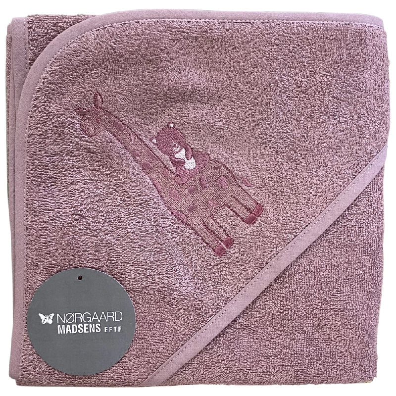 NM badeslag mørk pudder m/ giraf 75x75 cm.