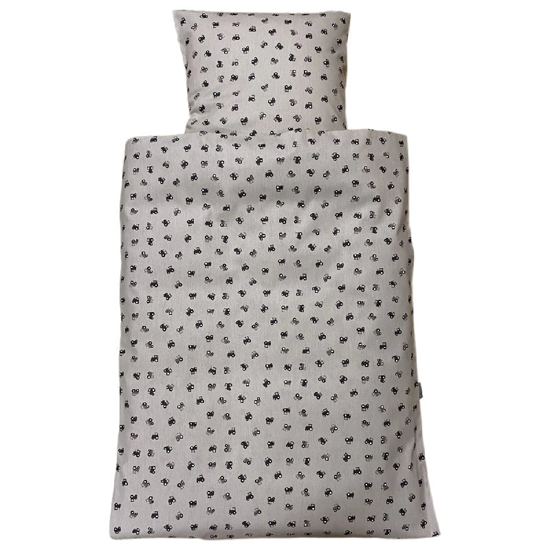 Baby sengelinned - dess. 1166 beige/brune traktorer