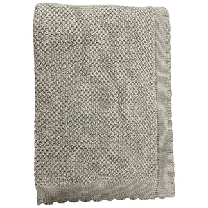 Baby plaid - bomuld strikket Imp. 457 - mos grøn