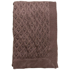 Baby plaid - bomuld strikket Imp. 81A - mauve