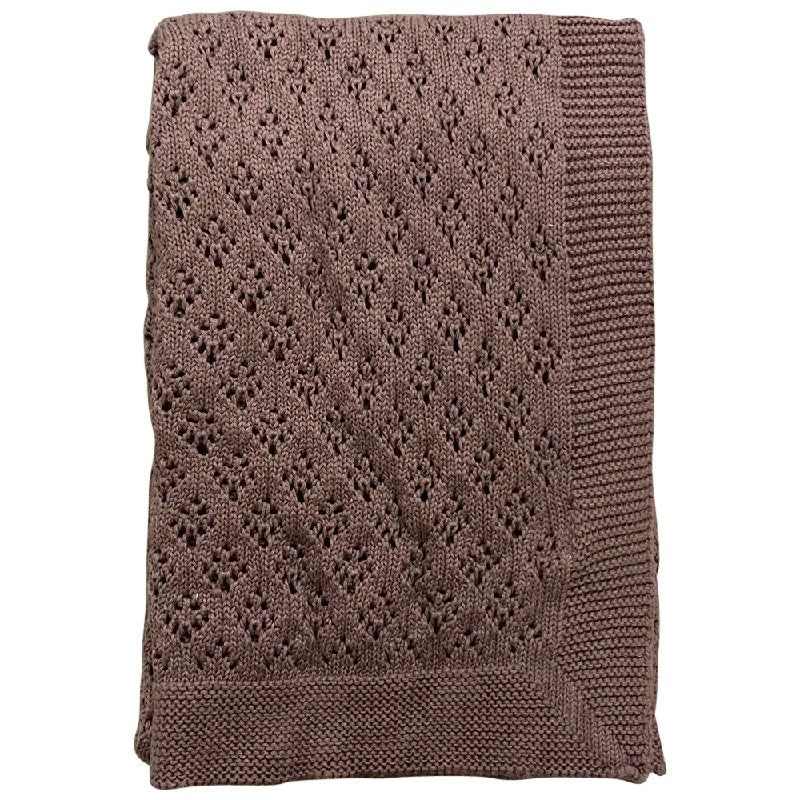 Baby plaid - bomuld strikket Imp. 81A - mauve