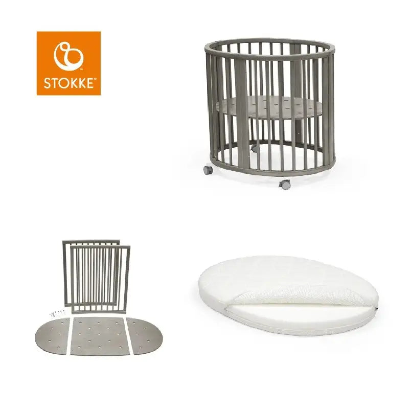 Sleepi mini V3 Hazy Grey inkl. Madras og forlængerstykke