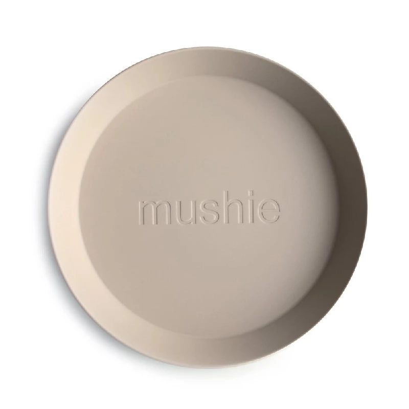 Mushie Dinner Plate round - vanilla (set of 2 pcs)