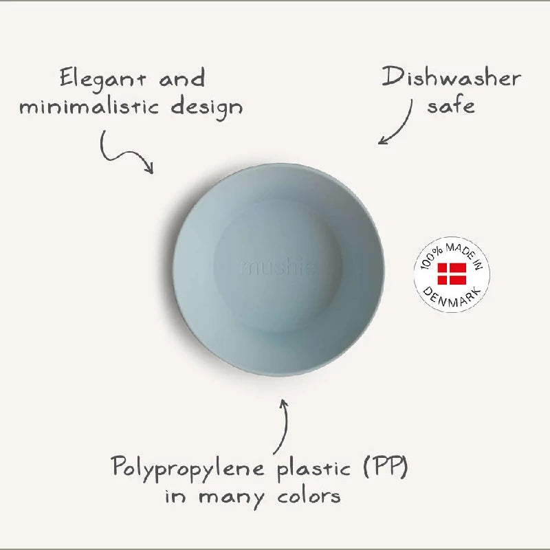Mushie Dinner Bowl - round - powder blue (set of 2 pcs)