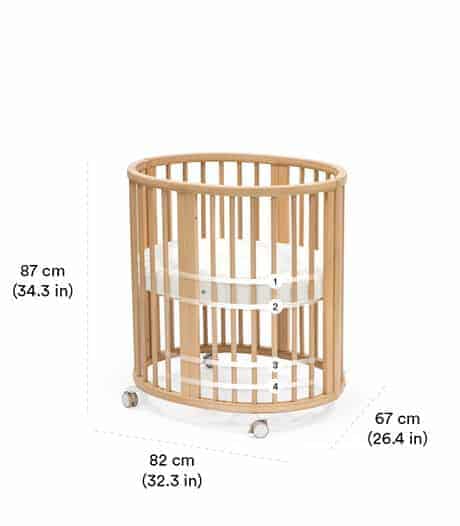 Stokke Sleepi V3 Mini Hvid inkl. madras og forlængerstykke