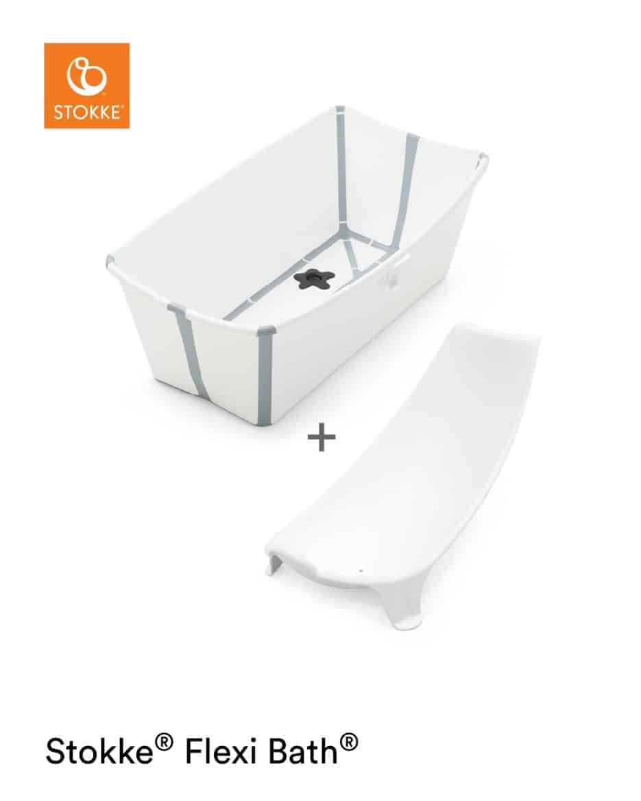 Stokke® Flexi Bath® sampak - hvid/grå med stativ
