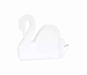 Maseliving svane spejl - hvid