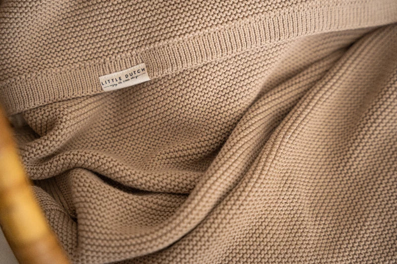 Little Dutch - Strikket Tæppe 110x140 - Beige