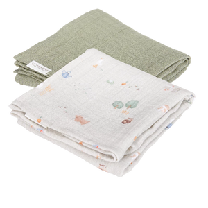 Little Dutch - Stofbleer 70x70 muslin - Little Farm / Olive
