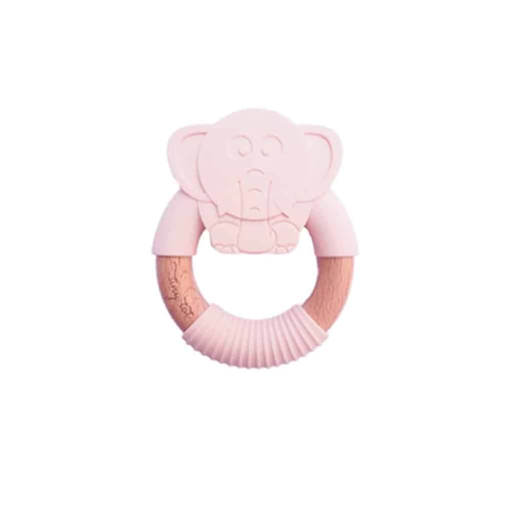 Tiny Tot Bidering - Elefant - Støvet Rosa