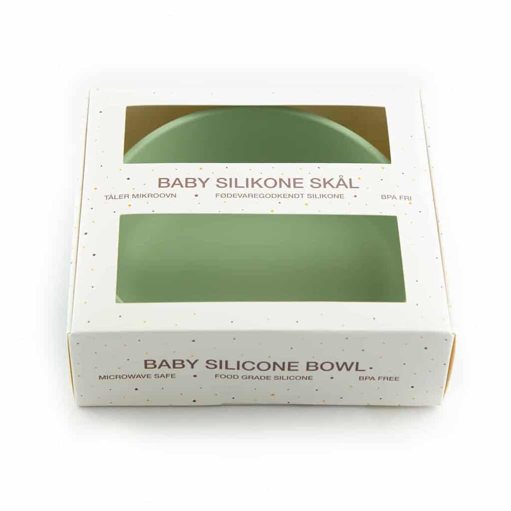 Tiny Tot Silikone Skål Støvet Grøn
