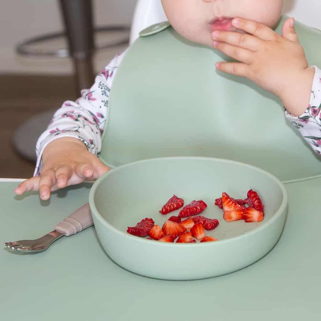 Tiny Tot Silikone Skål Støvet Grøn