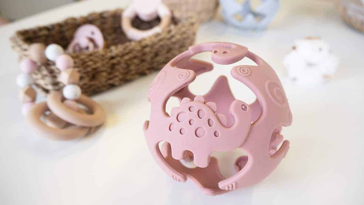 Tiny Tot Silikone Bold Baby Støvet Rosa