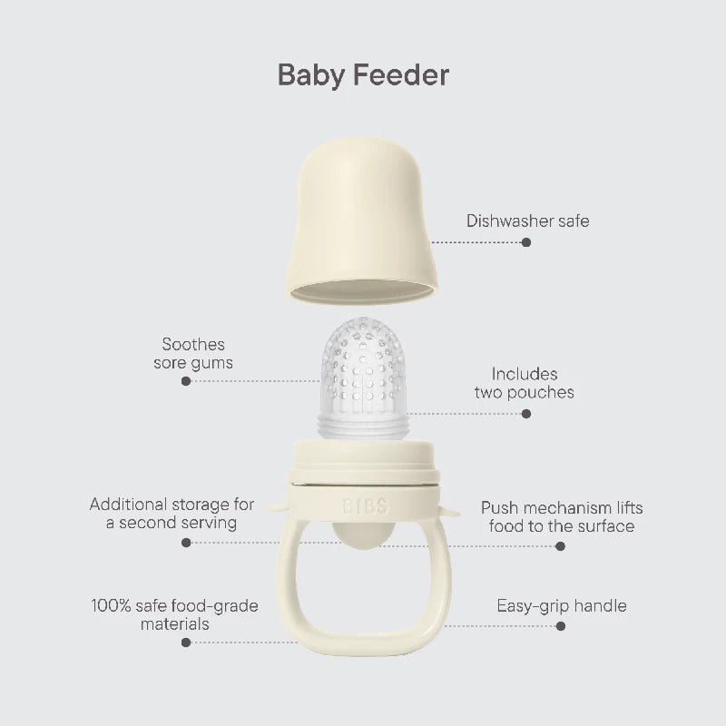 BIBS Baby Feeder Fossil Grey