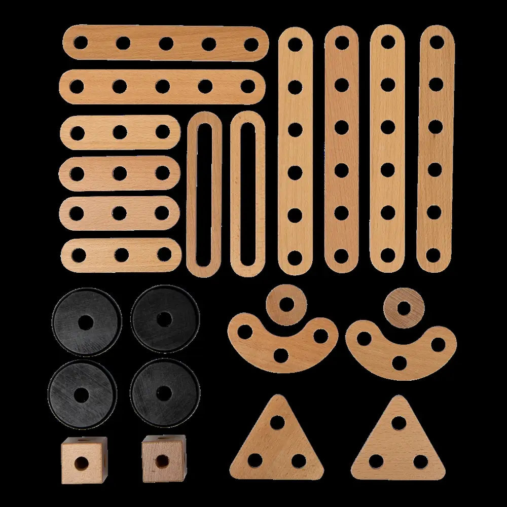 MAMAMEMO® BYGGEDELE - 24 DELE - TRÆ