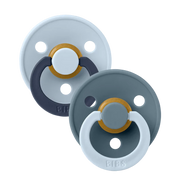 BIBS Studio Colour 2 PACK Fusion Latex Size 2 Baby Blue Petrol mix