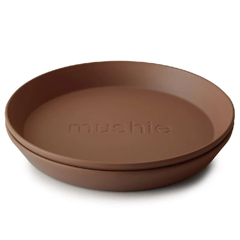 Mushie Rund Tallerken Caramel 2pcs