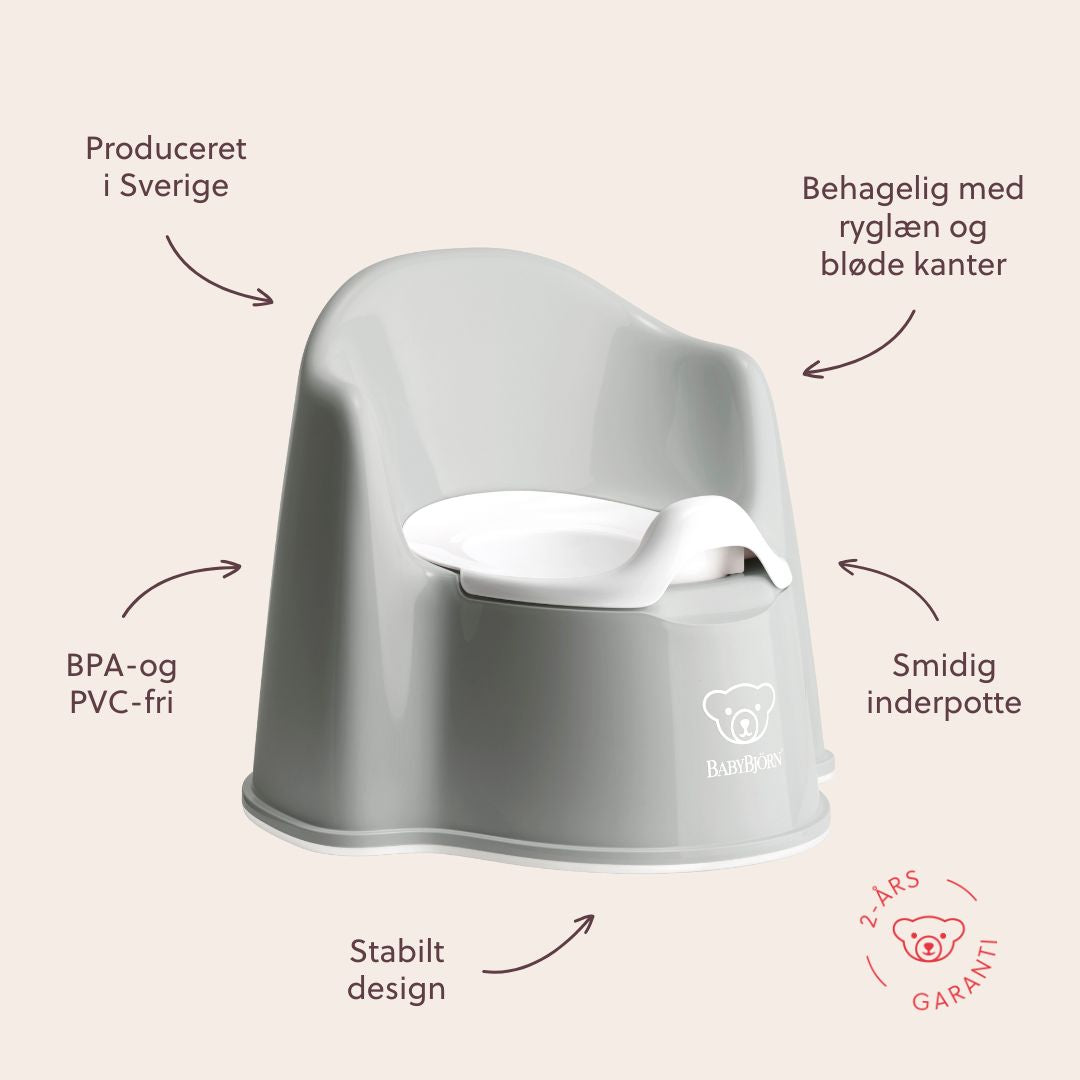 BabyBjörn Pottestol - Grå/Hvid