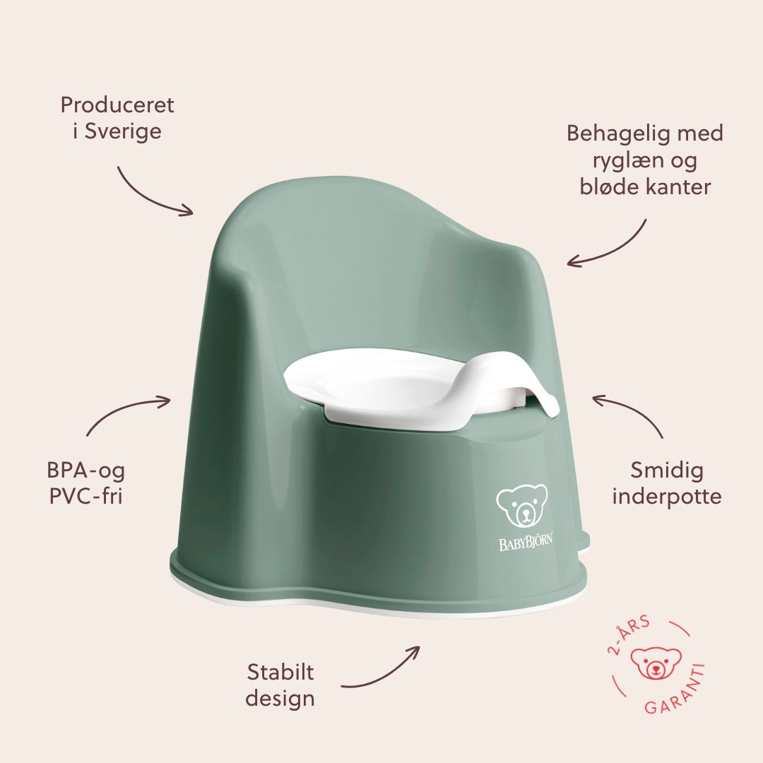 BabyBjörn Pottestol - Grågrøn/Hvid