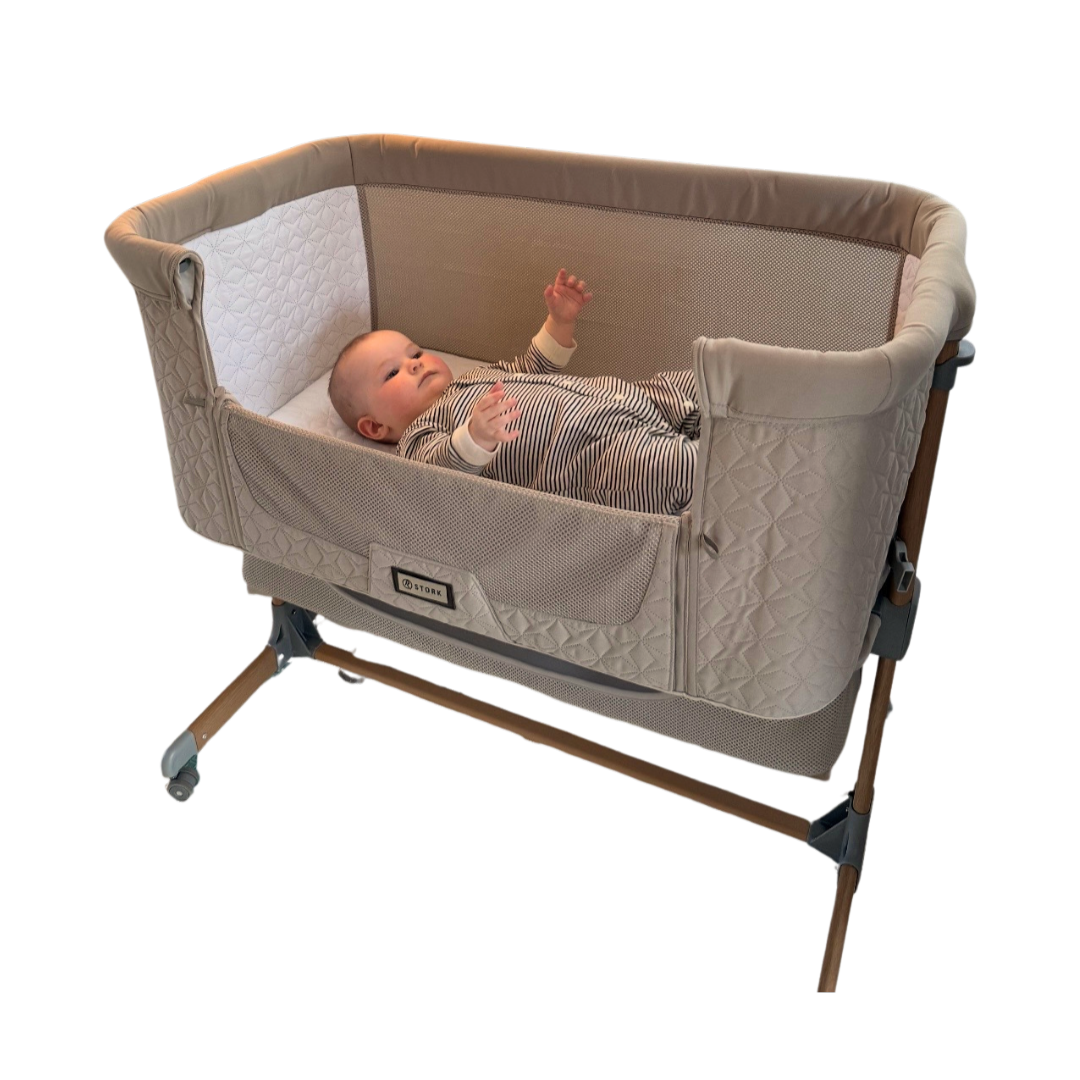 Stork Home Sidebyside vugge - Beige