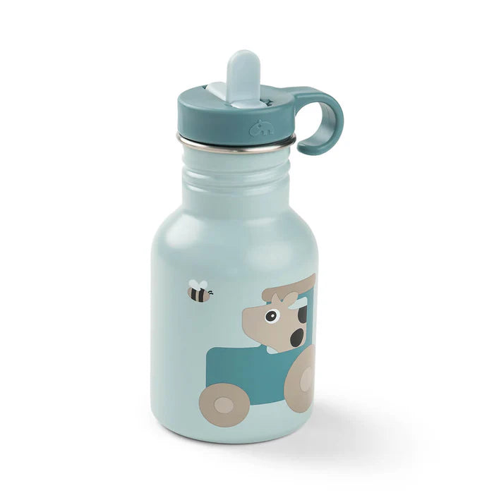 Done by Deer Flaske rustfrit stål Tiny farm Blå 350 ml