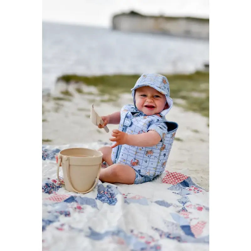 Mikk-Line Svømmevest mønstret - Faded Denim - 2-3 år/15-20 kg