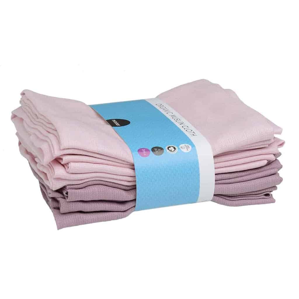 Mininor stofble økologisk rosa - lilla 6 - pak