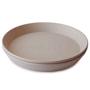 Mushie Dinner Plate round - vanilla (set of 2 pcs)