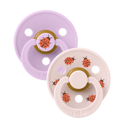 BIBS Studio Colour 2 PACK Ladybug Latex Size 2 Violet Sky Mix