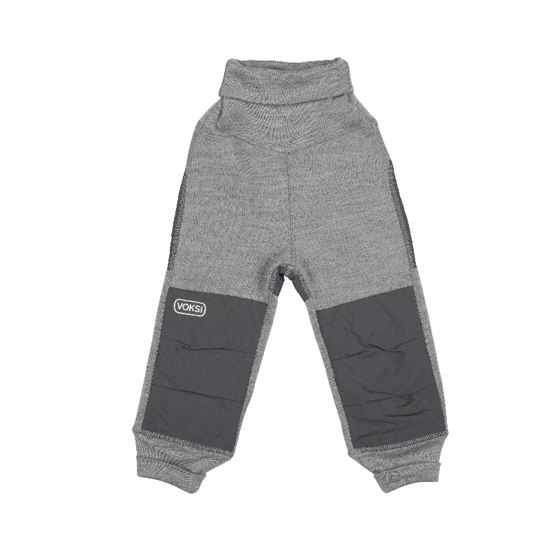 Voksi Wool Pants Fleece - Melan Grey