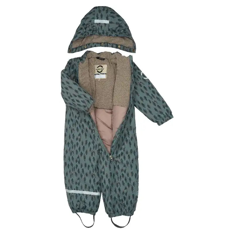 Mikk-Line Flyverdragt Mønstret - Balsam Green - Str. 80-116