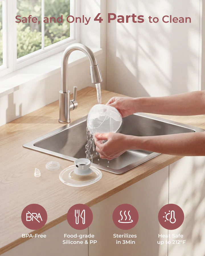 Momcozy M5 bærbar brystpumpe – rød
