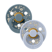 BIBS x Liberty Colour 2 pak Capel Latex Size 2 Dusty Blue Mix