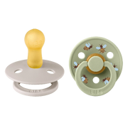 BIBS Studio Colour 2 PACK Bumblebee Latex Size 2 Mushroom Mix