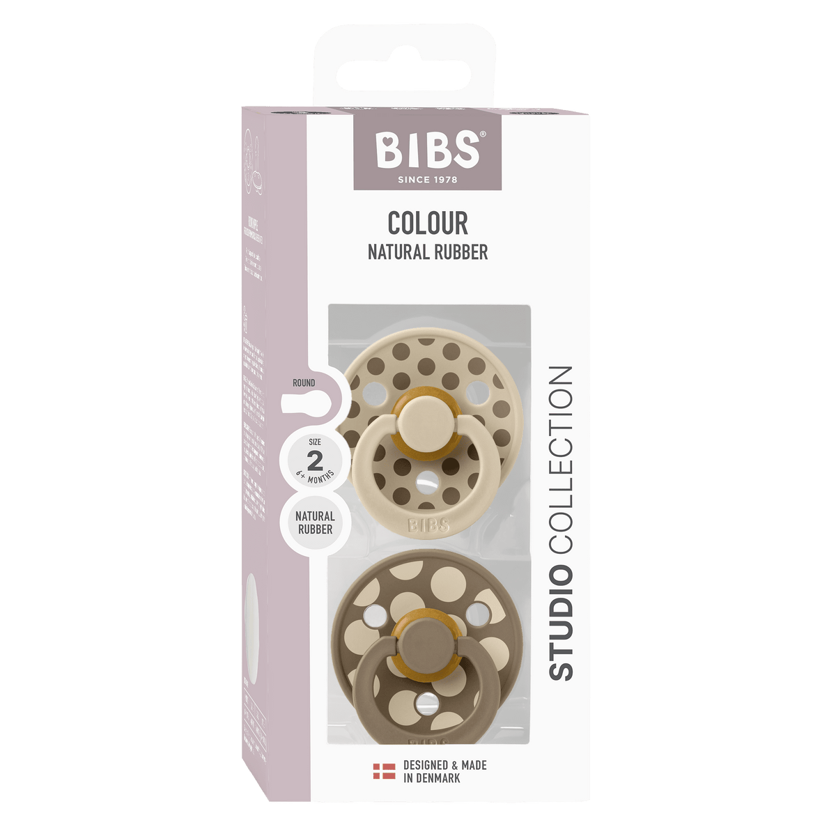 Bibs Studio Colour - Str. 2 - Polka Mix Vanilla/Dark Oak