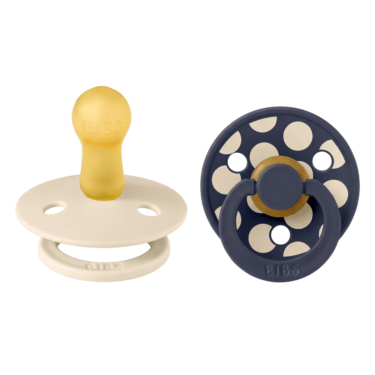 Bibs Studio Colour - Str. 2 - Polka Mix Ivory/Deep Space