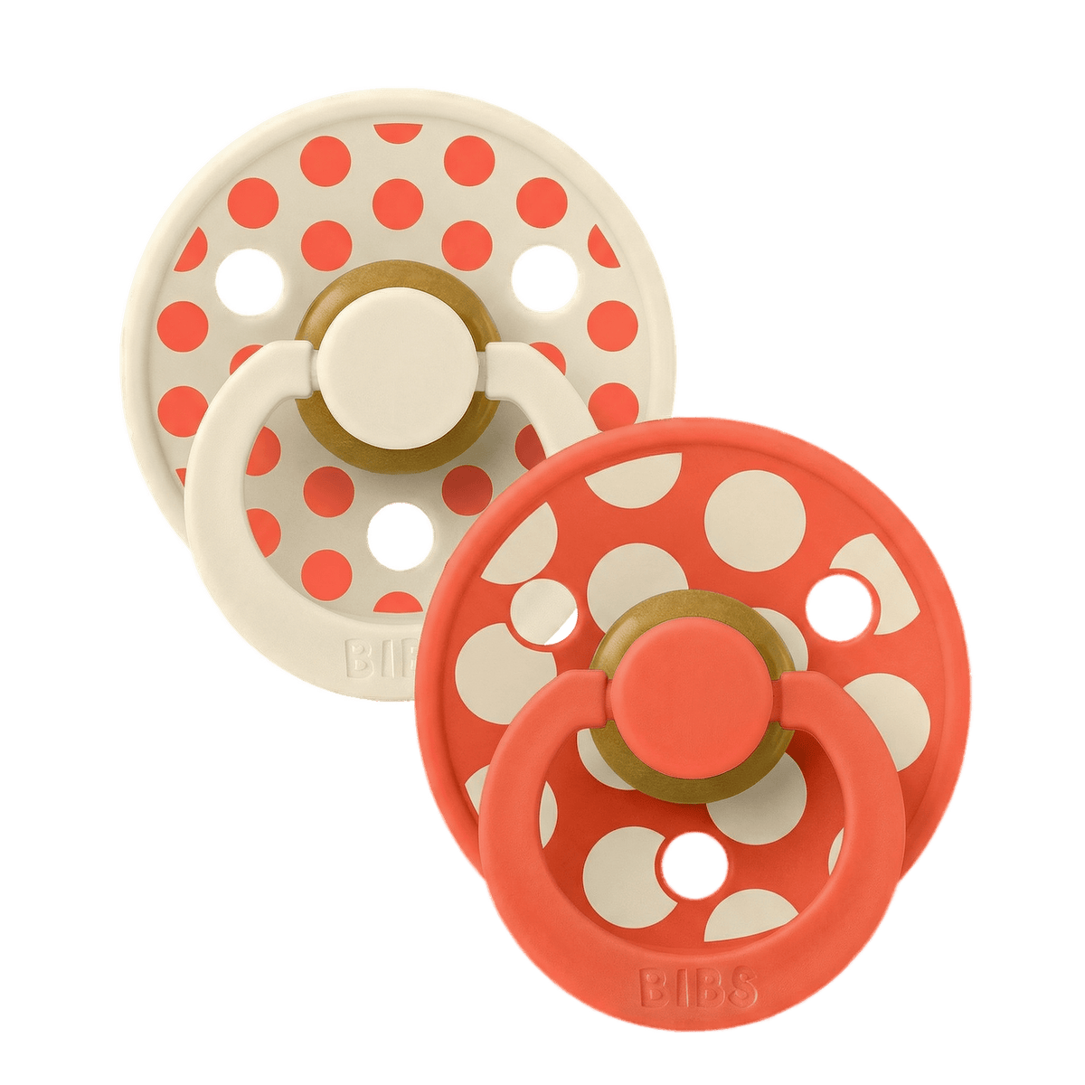 Bibs Studio Colour - Str. 2 - Polka Mix Ivory/Tango