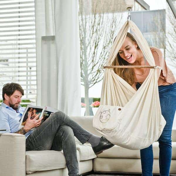 Nonomo Slyngevugge med mikrofibermadras – natur