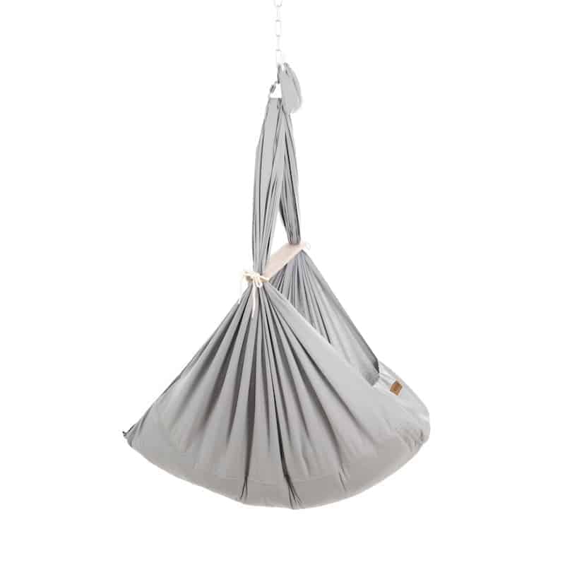 NONOMO® Nordic slyngevugge med kapokmadras - grå inkl. karmbeslag