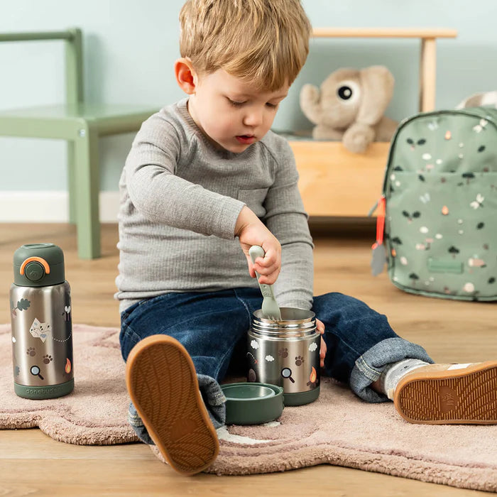 Done by Deer Termo madbeholder Tiny trails 300 ml - grøn