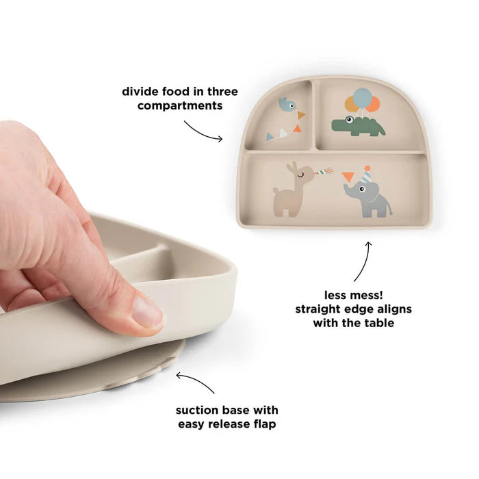 Done by Deer Stick&Stay inddelt tallerken Celebration Sand