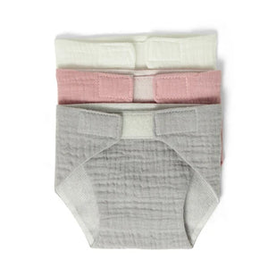 Dukkebleer i stof 3 stk - Farvet