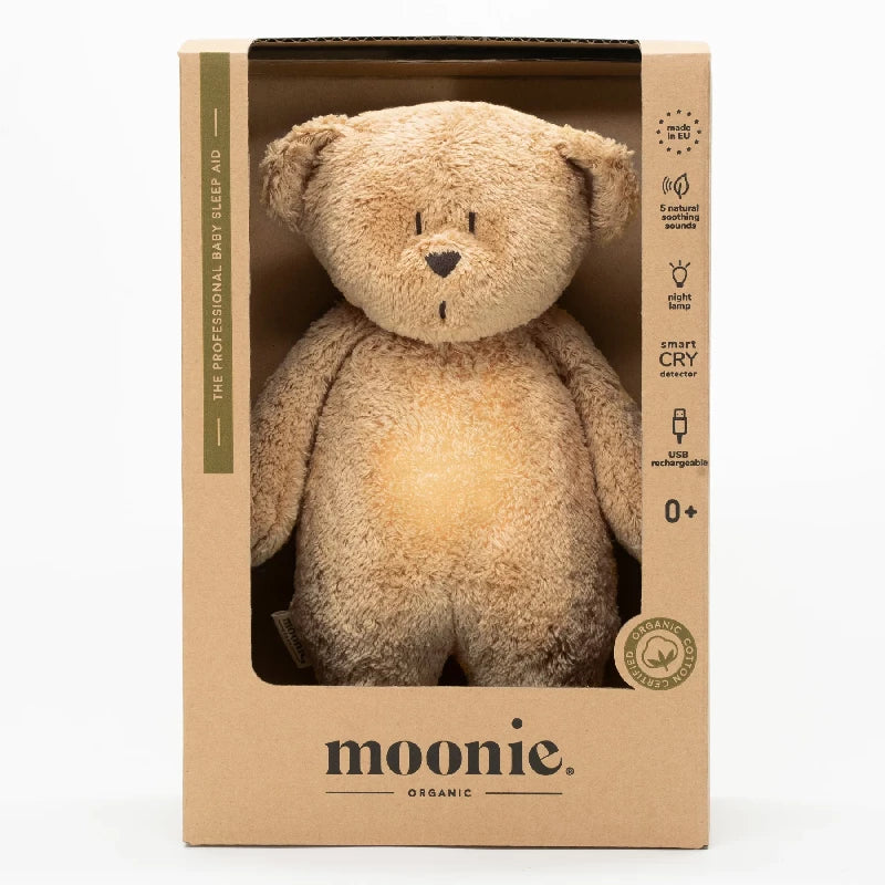 Moonie økologisk brummende bjørn m. Lampe - cappuccino natur